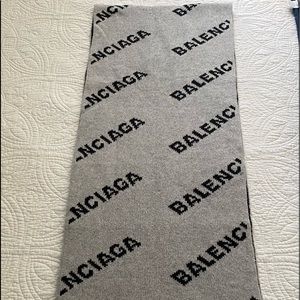 Black and Gray Balenciaga scarf authentic.